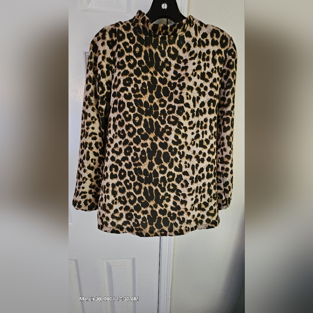 "No name" eopard blouse . I believe this was purchased from Venus catalog.